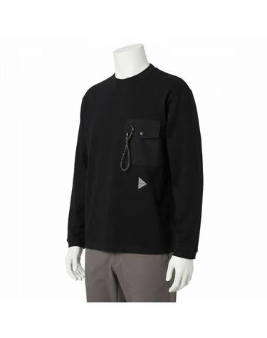 앤드원더 Heavy Cotton Pocket Ls T Black 5744284166010 헤비 코튼 포켓 롱 슬리브 티셔츠