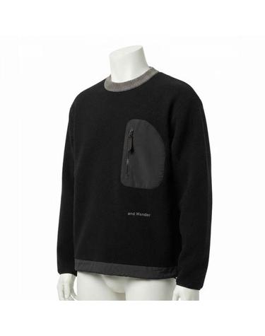앤드원더 Shetland Wool Sweater Black 5745284069010 셔틀랜드 울 스웨터