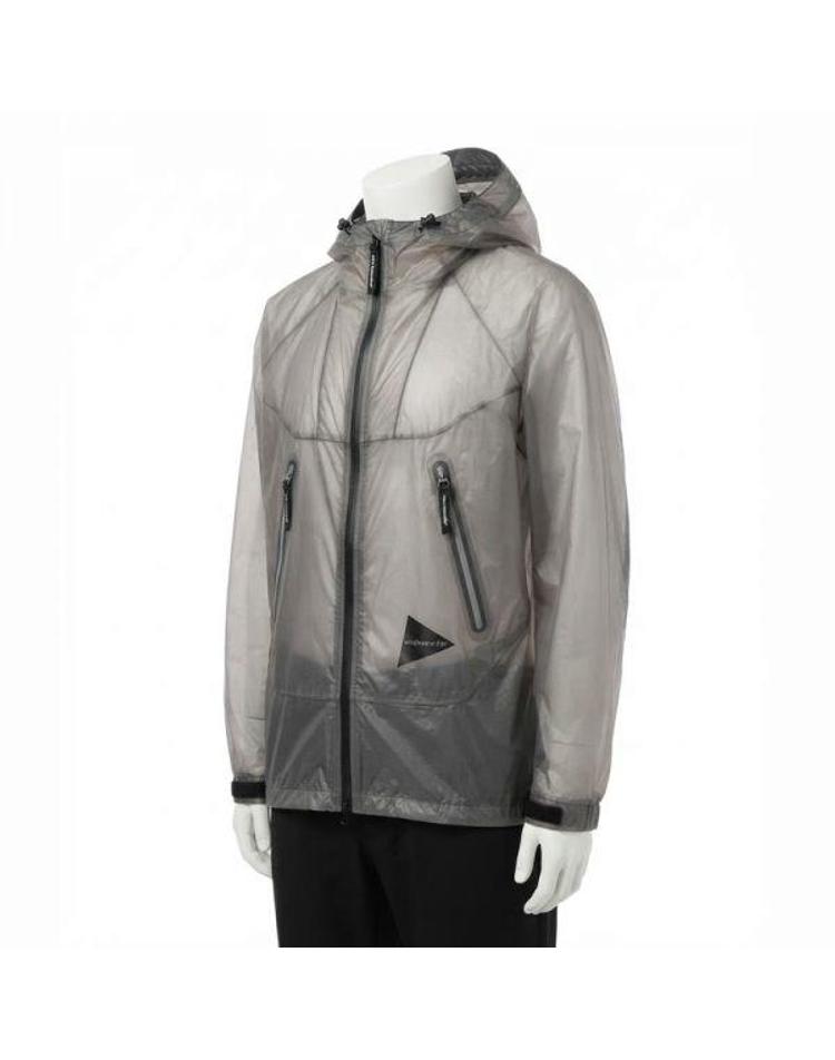 and wander 앤드원더 Sheer Loose Fitting Rain Jacket Gray 5744211136020 시어 루즈 피팅 레인 자켓