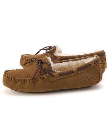 UGG 어그 신발 1107949 CHE 다코타 모카신 퍼 플랫슈즈 체스넛 여성신발 여자신발