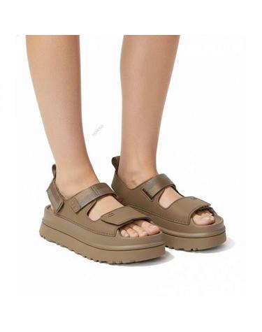 어그 26 GOLDENGLOW PLATFORM STRAP SANDAL BROWN 1152685 골든글로우 플랫폼 스트랩 샌들