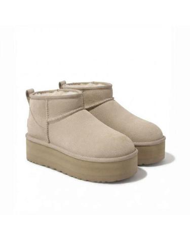 UGG 어그 클래식 울트라 미니 플랫폼 여성 양털 숏 부츠 샌드 1135092