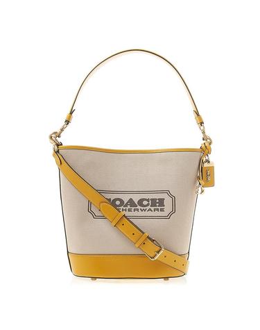 코치여성 필드 캔버스 버킷백 CH739 NATURAL CANVAS YELLOW GOLD