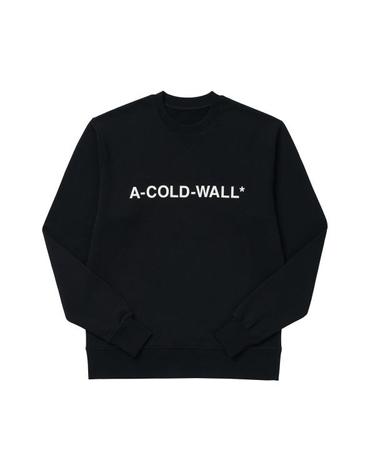 어콜드월남성 에센셜 로고 크루넥 맨투맨ACWMW082 BLACK