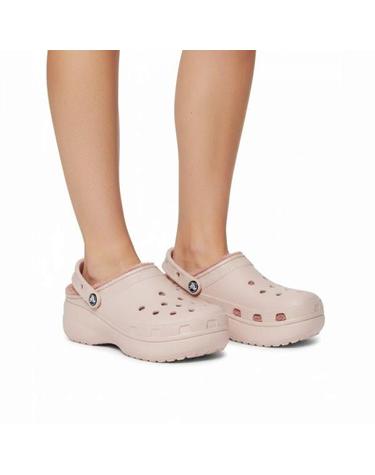 크록스 클래식 플랫폼 라인드 클로그 여성 핑크 클레이 2079386TY