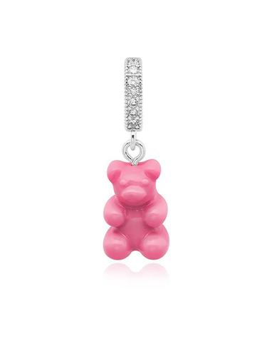 크리스탈헤이즈 NOSTALGIA BEARCANDY PINKPAVE CONNECTOR SILVER 여성 참
