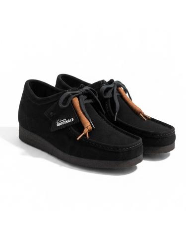 클락스 클락스 오리지널 왈라비 블랙 스웨이드 모카신 신발