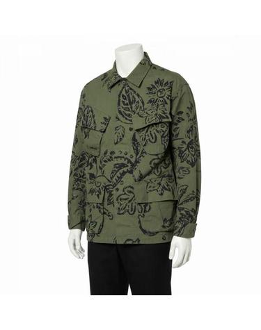 엔지니어드 가먼츠 Jungle Fatigue Jacket Olive Floral Print Ripstop MP243CT243 정글 퍼티그 자켓 플로럴 프린트 립스탑