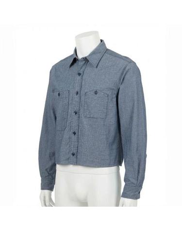엔지니어드 가먼츠 Work Shirt B Indigo Cotton Chambray 24F1A007PS017ZT194 코튼 샴브레이 워크 셔츠 B