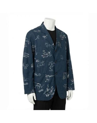 엔지니어드 가먼츠 Bedford Jacket B Navy Animal Print 65oz Flat Twill 25S1D005QT100CT285 베드포드 자켓 B