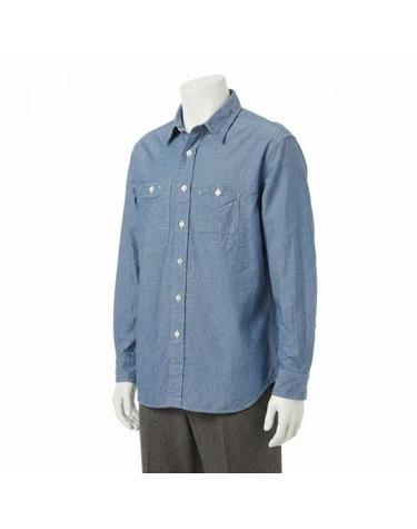 엔지니어드 가먼츠 Work Shirt 45oz Cotton Chambray 25F1A007RV016RK025 워크 셔츠 45온즈 코튼 샴브레이