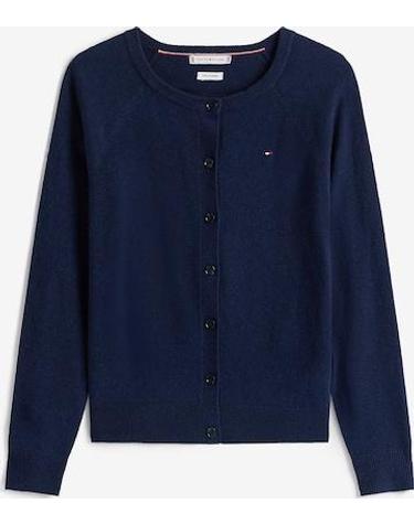 25FW 타미힐피거 울 캐시미어 C NK LS 가디건 WW47469 C1G DARK NIGHT NAVY DOM