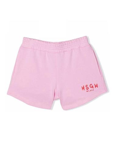 MSGM키즈 로고 프린트 하프 팬츠 MS028757 042