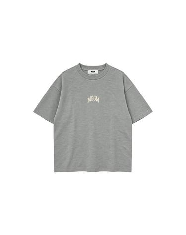 키즈 여성 백로고 프린팅 오버핏 반팔 티셔츠 그레이 F6MSJUTH027 271