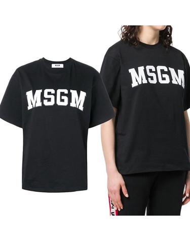 MSGM 2641MDM162 195298 99 로고 프린트 티셔츠