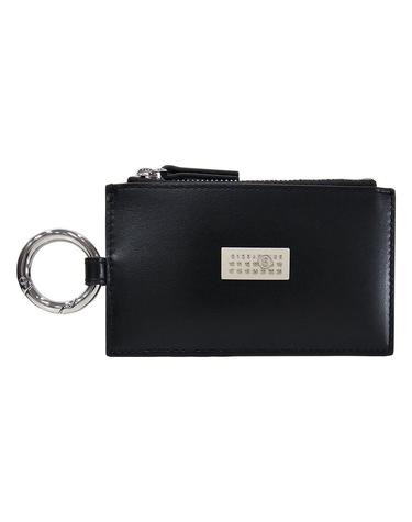 MM6 메종마르지엘라 뉴메릭 레더 키링 지퍼 카드지갑 블랙 SA6UI0031 P9201 T8013