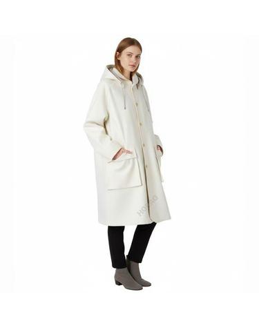 오라리 LIGHT MELTON HOODED LINER COAT A23AC01LM IVORY 라이트 멜톤 후디드 라이너 코트