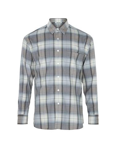 오라리 블루 그레이 슈퍼 라이트 체크 울 셔츠 A26SS01LC BLUE GRAY CHECK