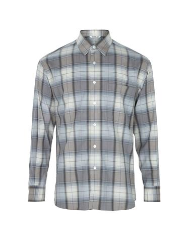 오라리 26SS 블루 그레이 슈퍼 라이트 체크 울 셔츠 A26SS01LC BLUE GRAY CHECK