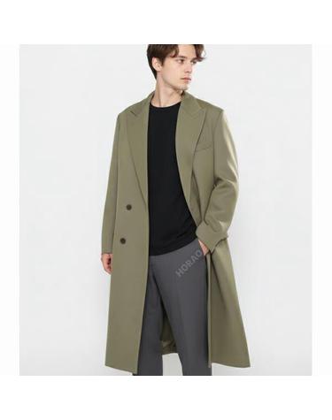오라리 DOUBLE CLOTH HARD TWIST CARSEY CHESTERFIELD COAT KHAKI A23AC01KW 더블 클로스 하드 트위스트 카시 체스터필드 코트