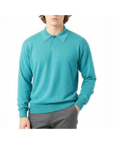 오라리 CASHMERE SILK WOOL KNIT POLO AQUA BLUE A24AP02SK 캐시미어 실크 울 폴로 니트