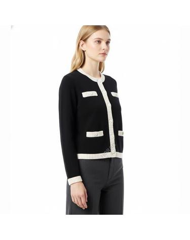 토리버치 Kendra Chunky Wool Trim Cardigan 162763001 켄드라 청키 울 트림 가디건