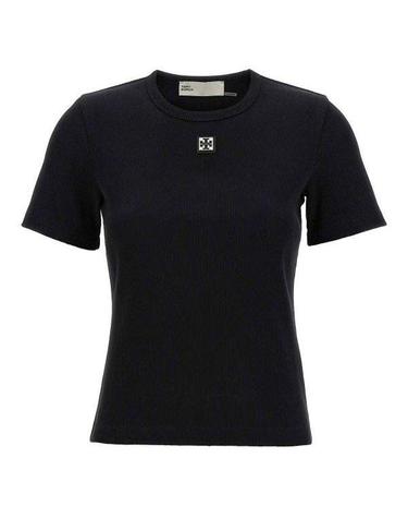 TORY BURCH 토리버치 COTTON RIB LOGO TEE 170886002 코튼 립 로고 티셔츠