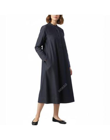 마가렛 호웰 MHL COLLARLESS S윙 DRESS CHARCOAL WHDR0512A24MAZ CHR MHL 칼라리스 스윙 드레스