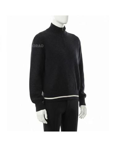 마가렛 호웰 26 MHL HALF ZIP SWEATER WOOL COTTON TWIST WHKN0523S26MMZ CHR MHL 하프 집 스웨터 울 코튼 트위스트