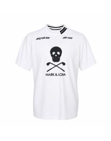 마크앤로나 골프웨어 남성 모크넥 반팔티셔츠 MLM 6A AA03 WHITE