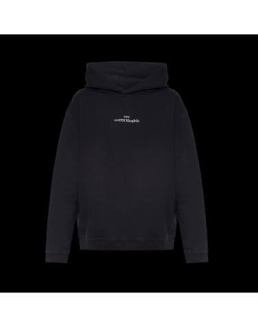 메종마르지엘라 업사이드다운 자수 로고 후드티 남성 블랙 25FW S50GU0167 S25503 962