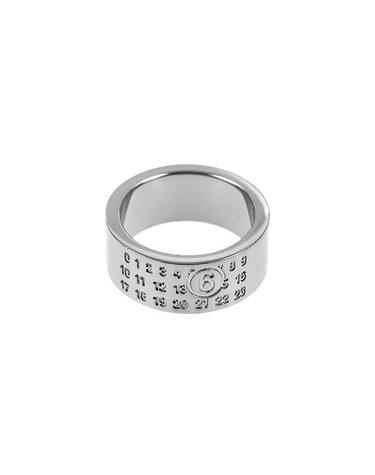 메종마르지엘라남녀공용 MM6 넘버링 로고 8mm 반지SM6UQ0057 P6469 951