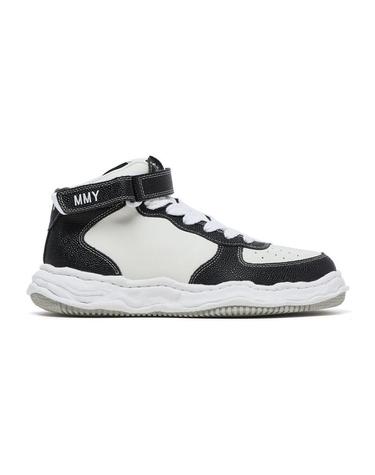 미하라야스히로 웨인 레더 하이탑 스니커즈 A11FW711 BLACK WHITE