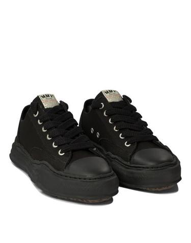 메종 미하라 야스히로 피터슨 OG 솔 캔버스 로우 A01FW702 BLACK DOM