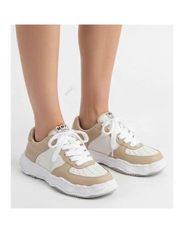 미하라야스히로 A08FW706 BEIGEWHT 웨인 OG 솔 레더 로우 스니커즈