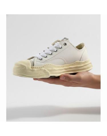 미하라야스히로 A09FW734 WHITE 행크 OG솔 캔버스 로우탑 스니커즈