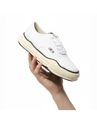 미하라야스히로 베이커 빈티지 OG솔 캔버스 로우탑 스니커즈 A09FW735 WHITE