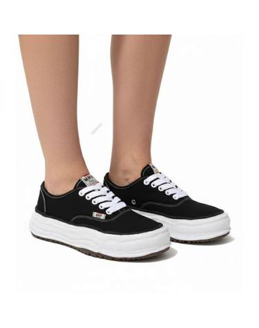 미하라야스히로 26 베이커 OG 솔 캔버스 로우탑 스니커즈 A16FW704 BLACK
