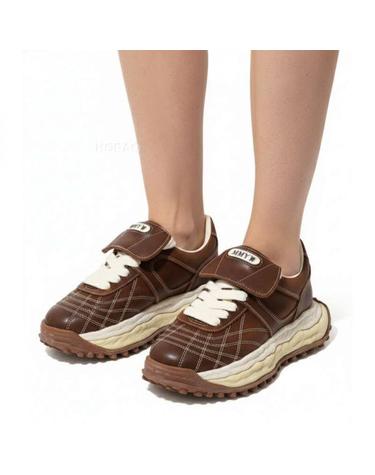 미하라야스히로 26 스캇 OG 솔 브러쉬드 스웨이드 로우탑 스니커즈 A16FW739 BROWN