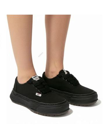 미하라야스히로 26 베이커 OG 솔 캔버스 로우탑 스니커즈 A16FW704 BLACKBLACK