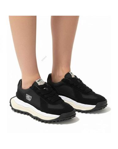 미하라야스히로 26 래리 OG 솔 믹스 머터리얼 로우탑 스니커즈 A14FW703 BLACK