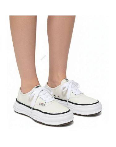 미하라야스히로 26 베이커 OG 솔 레더 로우탑 스니커즈 A16FW702 WHITE