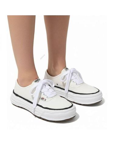 미하라야스히로 26 베이커 OG 솔 캔버스 로우탑 스니커즈 A16FW704 WHITE