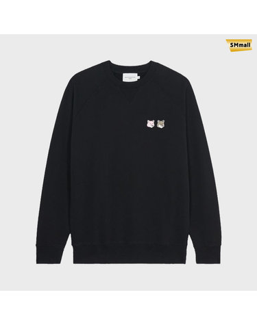 SMmall 메종키츠네 더블 모노크롬 폭스헤드 맨투맨 JM00330KM0001 P199
