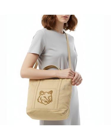 메종키츠네 FOX HEAD SMALL TOTELW05103WW01070102 폭스 헤드 스몰 토트백