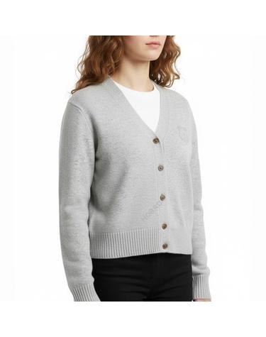 메종키츠네 BOLD FOX HEAD EMBROIDERED CROPPED CARDIGAN NW00510KT1112H120 볼드 폭스 엠브로이디 크롭 가디건