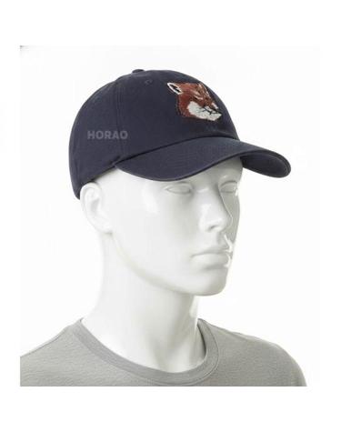 메종키츠네 CAP 6P LARGE FOX HEAD EMBROIDERY HU06118WW0007NAP480 라지 폭스 헤드 자수 6패널 캡