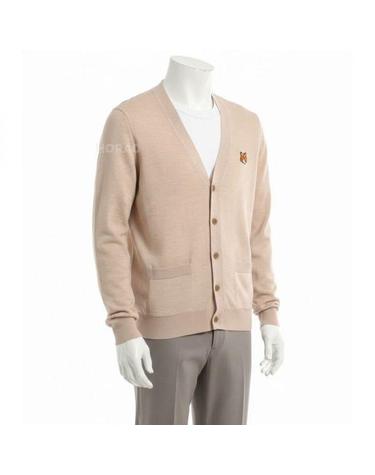 메종키츠네 26 Fox Head Merino Regular Cardigan PM00501KT11810429 폭스 헤드 메리노 레귤러 가디건
