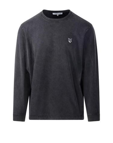 26FW 메종키츠네 긴팔 티셔츠 PM00119KJBIT7 0519 BLACK FADED DOM