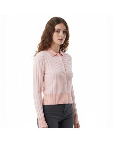 메종키츠네 BABY FOX PATCH PLEATED RIBBED CARDIGAN OW00504KT11210088 베이비 폭스 패치 플리츠 리브 가디건